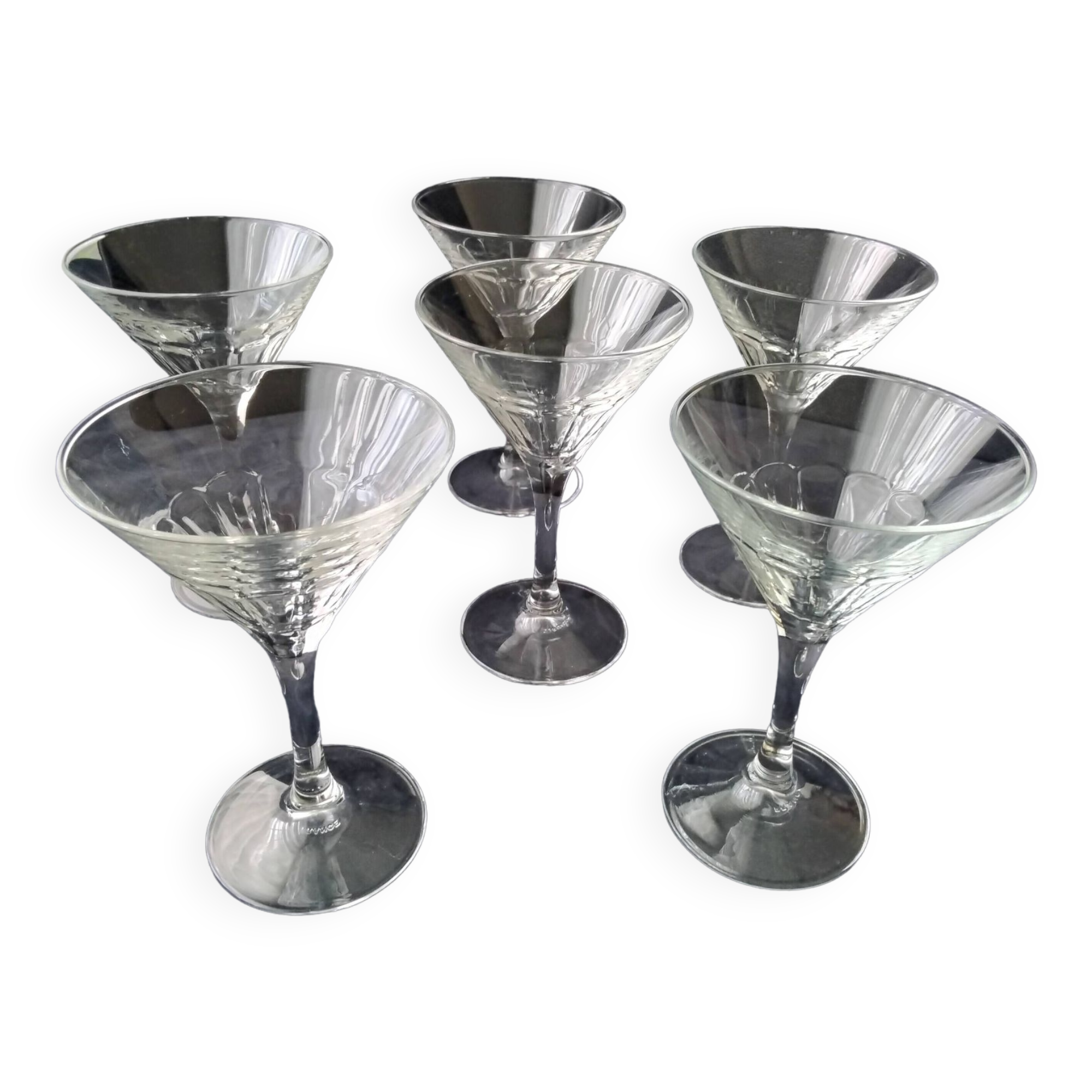 6 Luminarc cocktail glasses