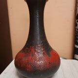 Vase en verre peint