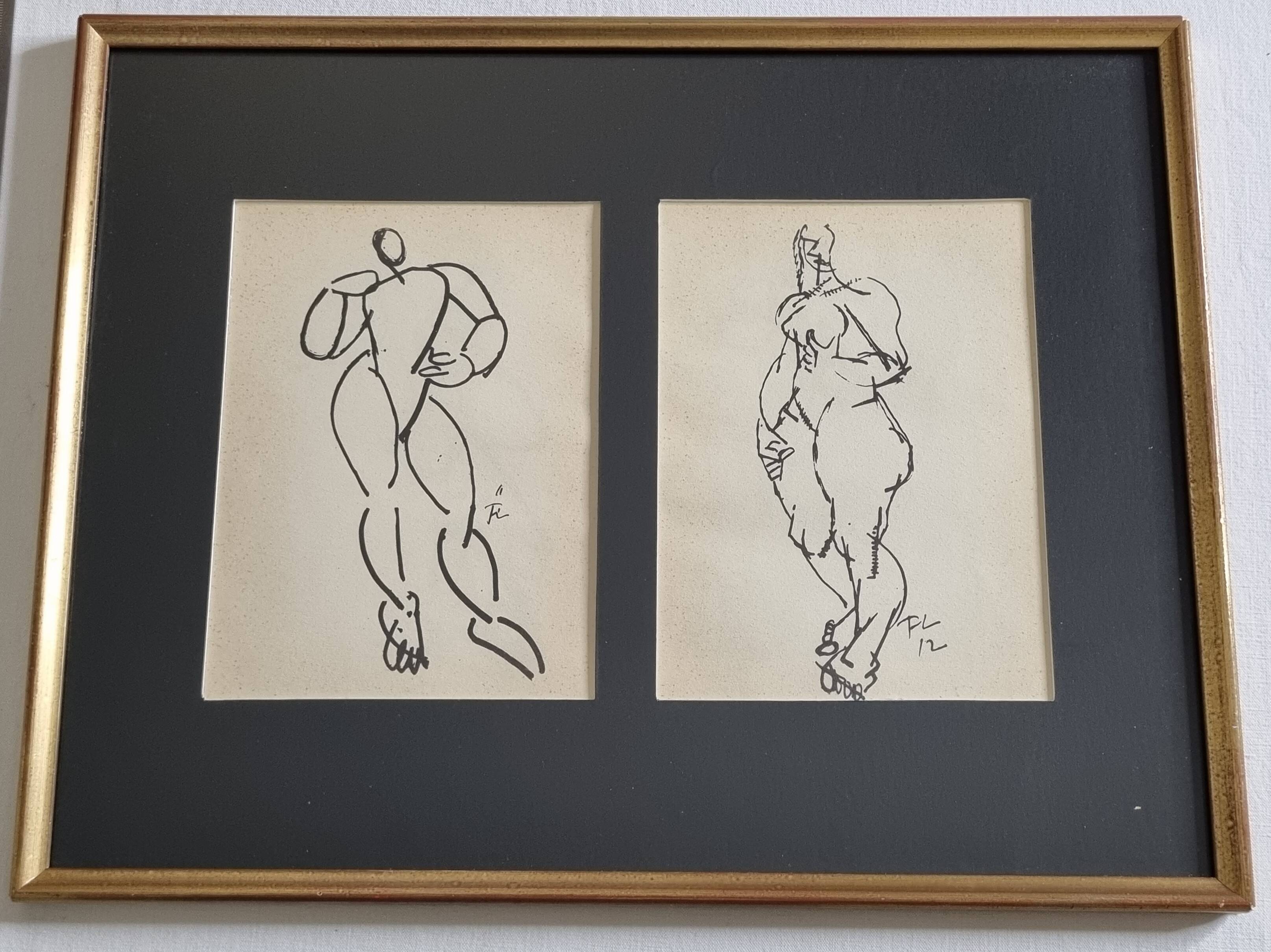 Fernand Léger, Framed typographic reproduction, gilded frame, 39 x 31 cm