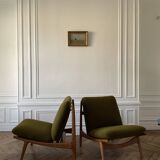 Pair of 790 armchairs by Joseph André Motte, Steiner, 1960