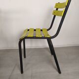 18 yellow metal bistro chairs