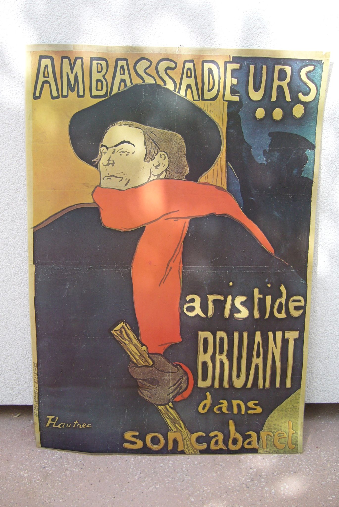 Aristide Bruant poster at the Ambassadors by Toulouse-Lautrec