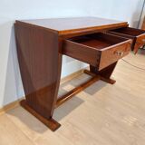 Art Deco Console Table in Thuja Roots, Birch and Silver-Plate, France, 1925
