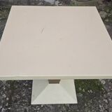 Tolix table in metal / central leg design – 80 x 80 x 80 cm / 20th century
