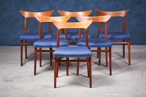 Vintage Teak Dining Chairs by Kurt Østervig, 1960s, Set of 6