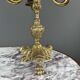 Pair of three-light candelabra in bronze, 20th century