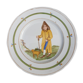 Earthenware plate of Nevers French Revolution