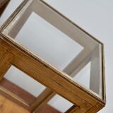 pair of faux oak shop display cabinets, circa 1920s