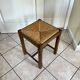 Wood and straw stool