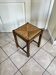 Wood and straw stool