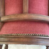 Velvet shepherdess armchair