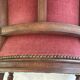 Velvet shepherdess armchair