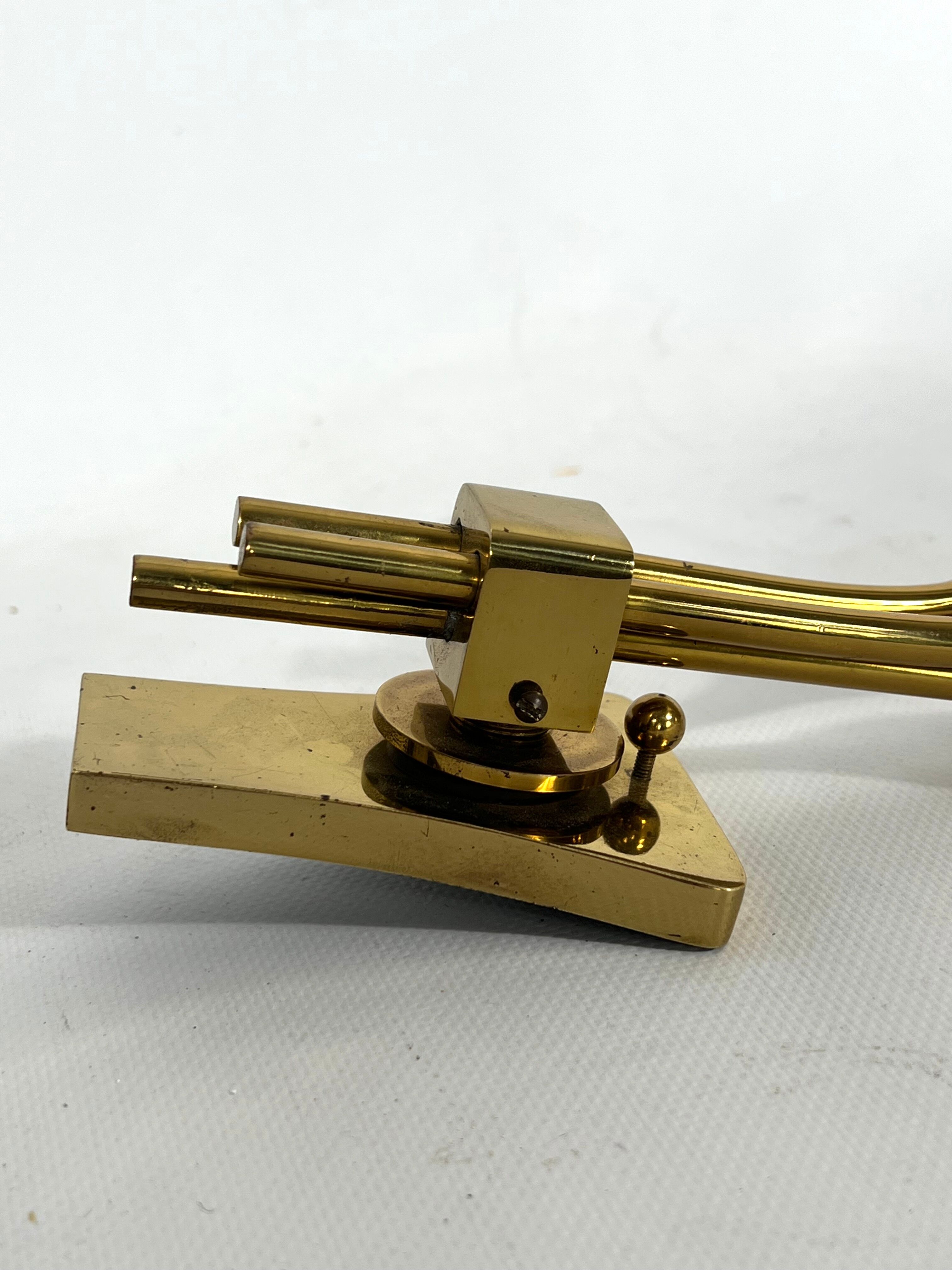 Lumi Milano, Mid-Century Modern pair of Italian brass sconces from 60s