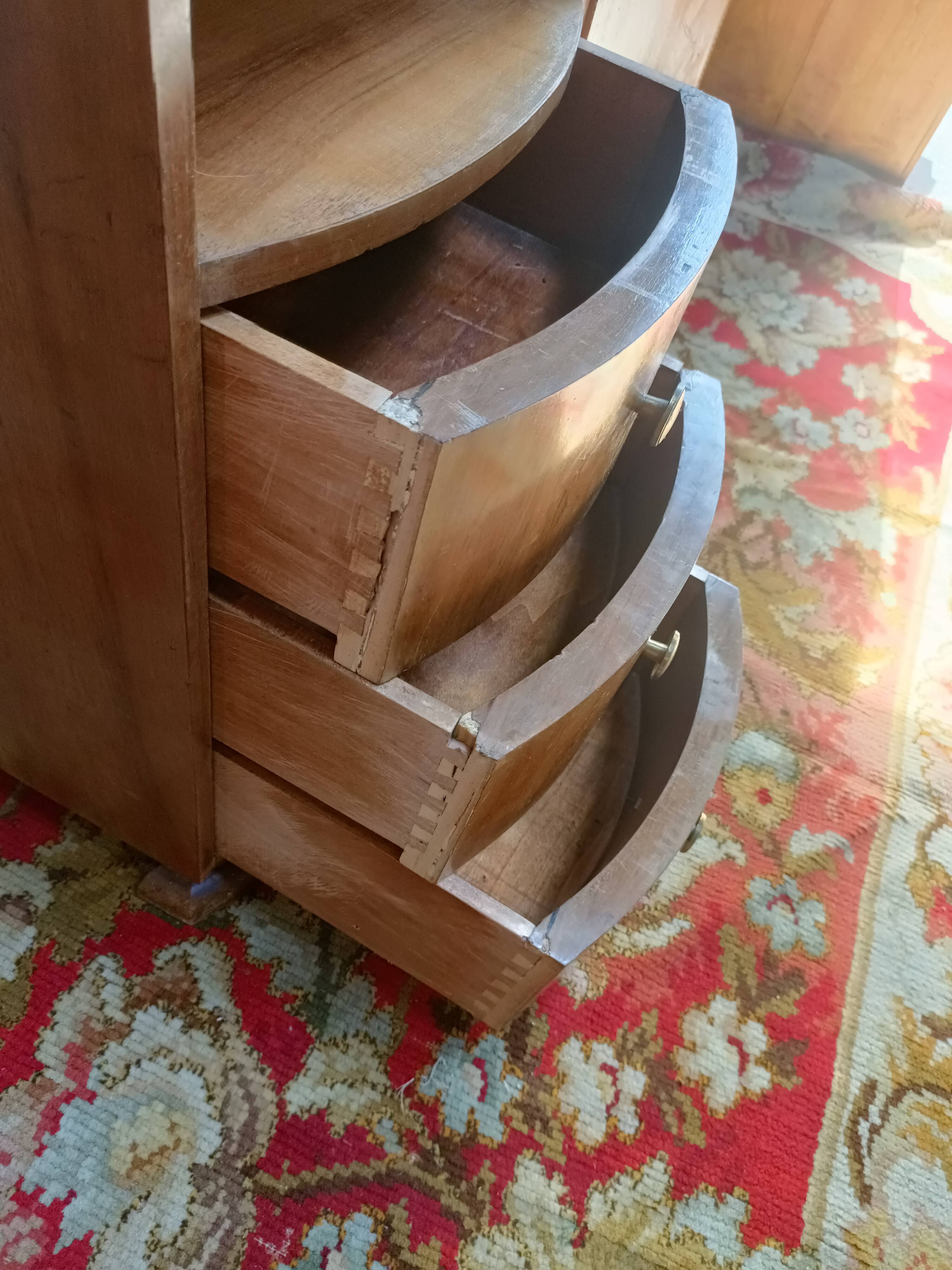 Small art deco sideboard walnut veneer