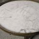 Louis XVI style bouillotte table, marble top.