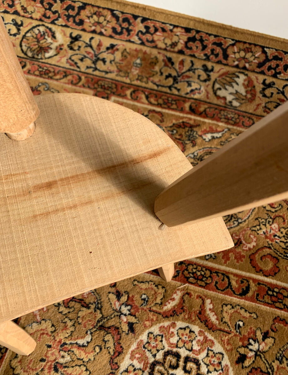 Paire de tabourets  bois brut