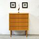 Oak Drawer Cabinet, Denmark, 1970s, Mid-Century, Vintage