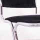 Tubular chrome chairs with black corduroy, set of 4
