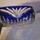 Vintage blue bohemian crystal pocket empty cup