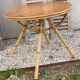 Table basse vintage en bambou et rotin