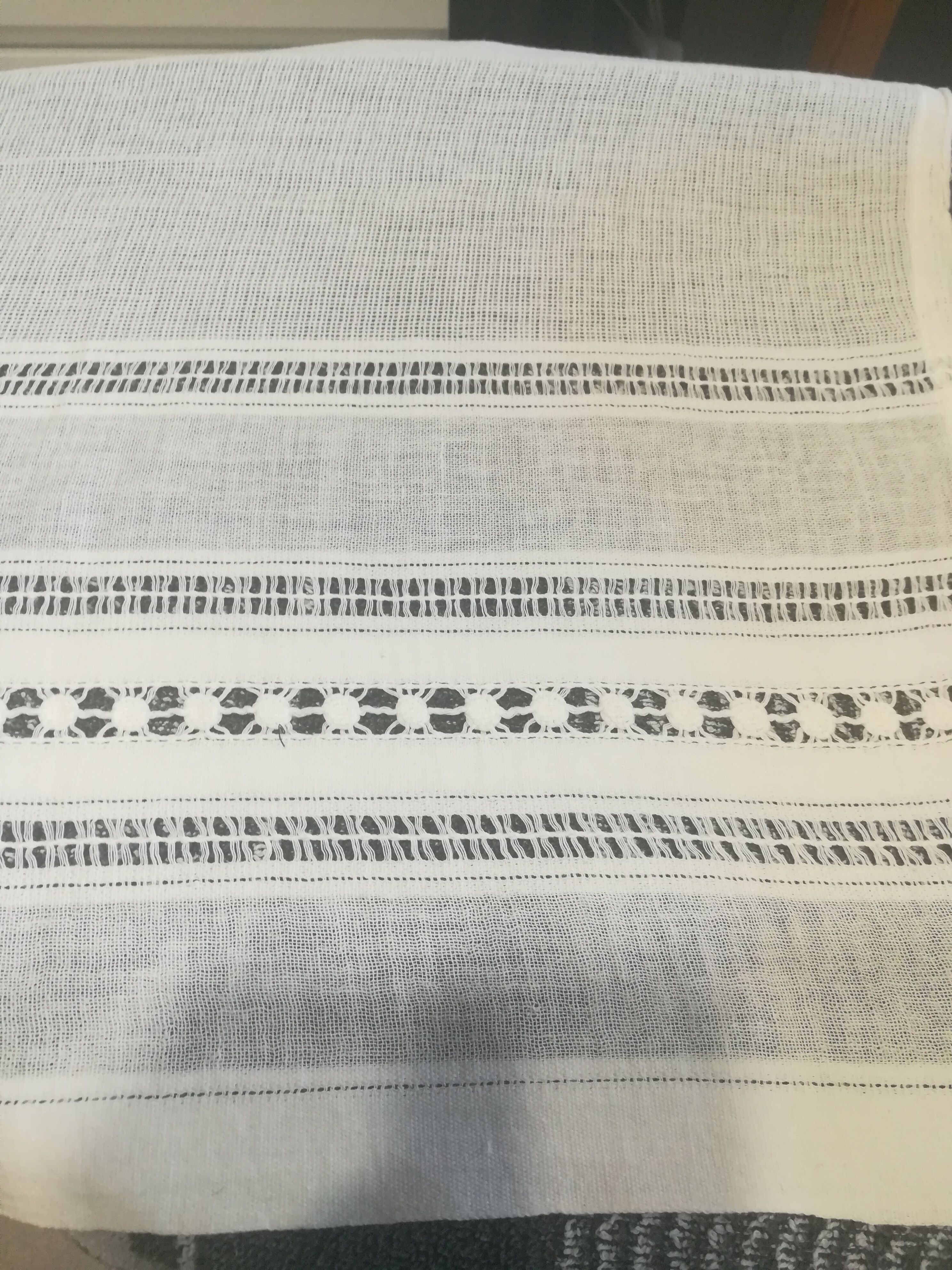 Fabric coupon with embroidery