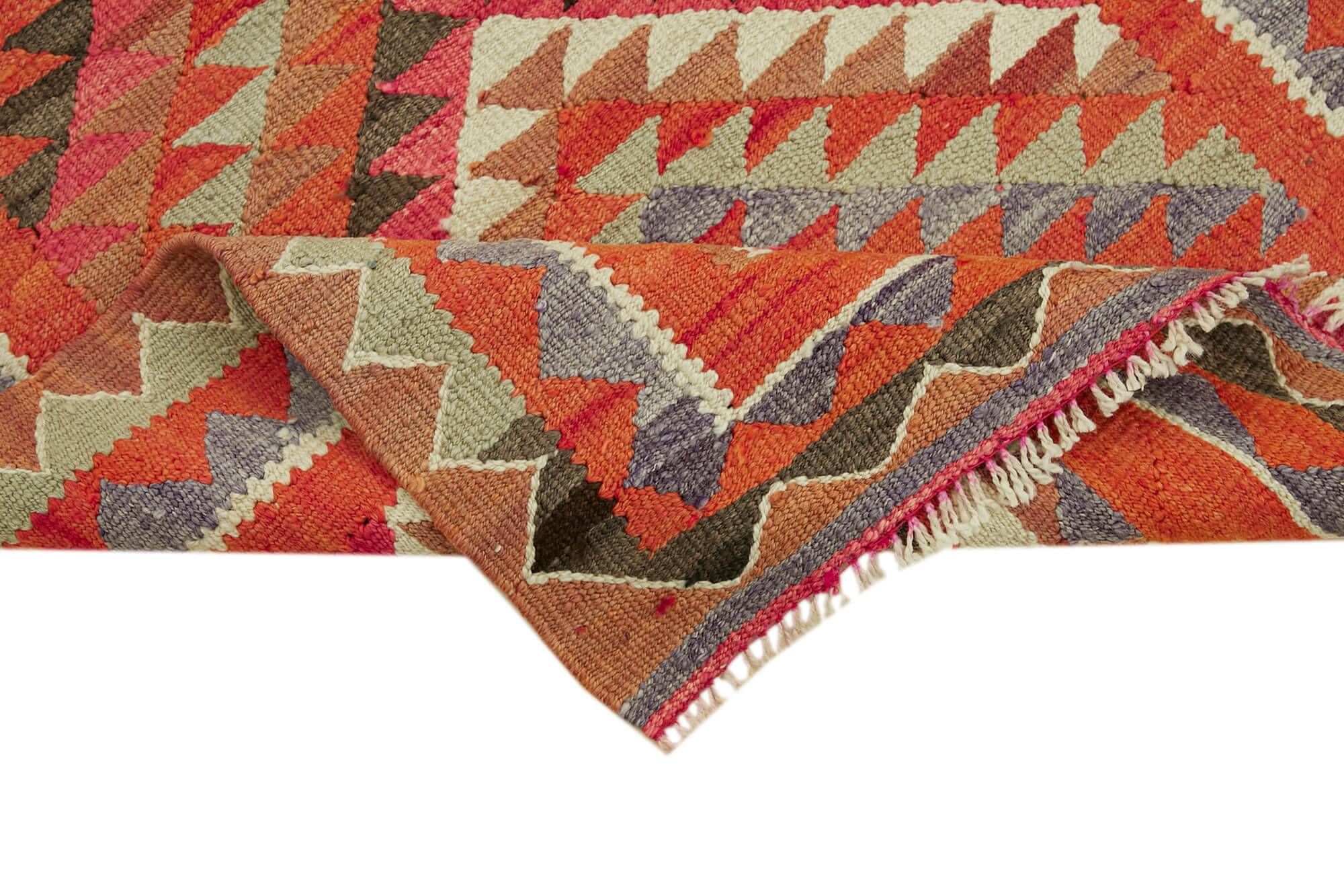 Turkish Handwoven Vintage Herki Kilim 92 cm x 320 cm