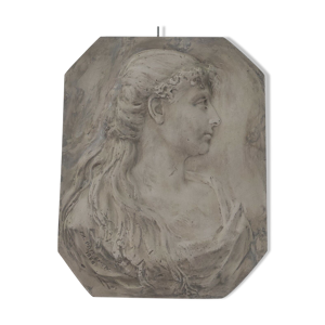 Plaque ancienne sculptée - 1880