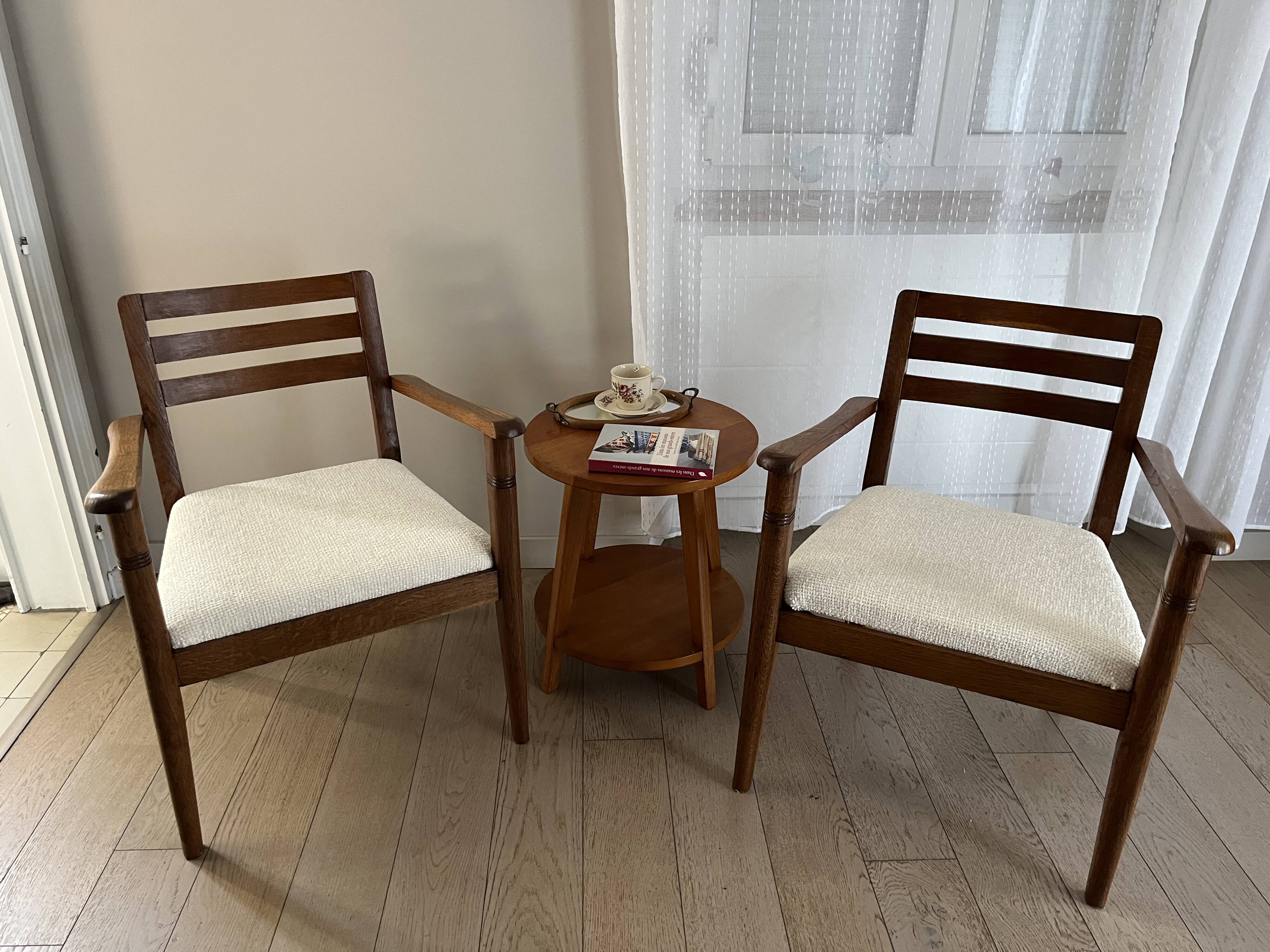 Duo de fauteuils années 50