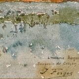 Old painting, landscape of Brittany, signed and dated 1904