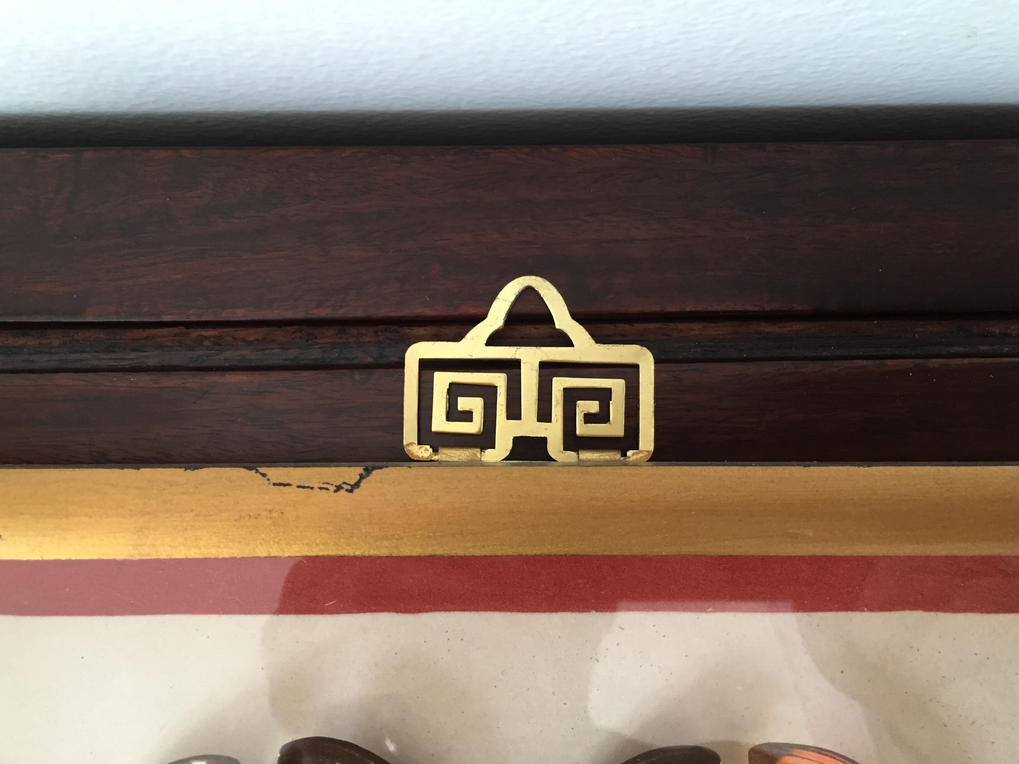 Frame of six naturalized butterflies