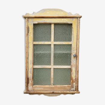 Meuble mural  armoire vitré en bois  50’s