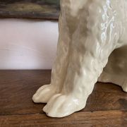 Large poodle, glazed ceramic dog, 1920s-30s