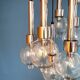 Suspension cascade chrome et verre