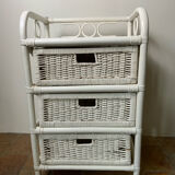 Meuble 3 tiroirs en rotin