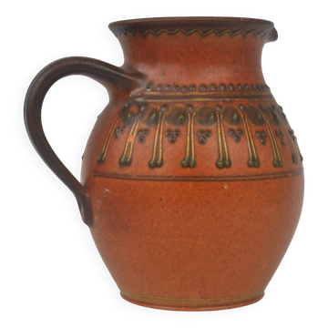 Cruche en céramique peinte à la main de Gerhard Bauer Design, 18 cm de haut
