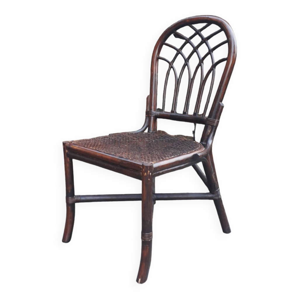 ANCIENNE CHAISE MINIATURE Bascule Maison Poupée Ours Bébé Rocking Chair Art Popu EUR 70,00 - FR