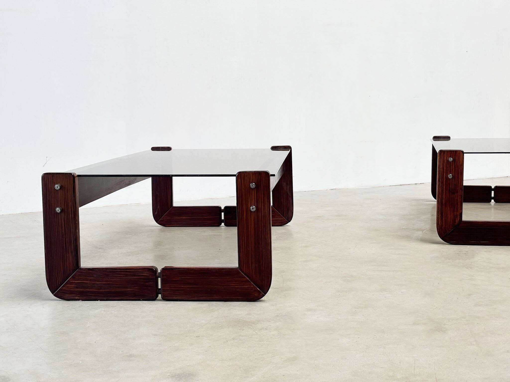 Set of two Brazilian MP91 coffee tables by Percival Lafer