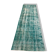 Distressed Turkish Narrow Runner 282x88 cm wool Vintage rug, Overdyed Blue