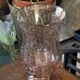 Photophore glass pink bubble parma unsigned vintage biot glassware