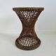 Tam Tam stool in rattan and canework 60s 70s