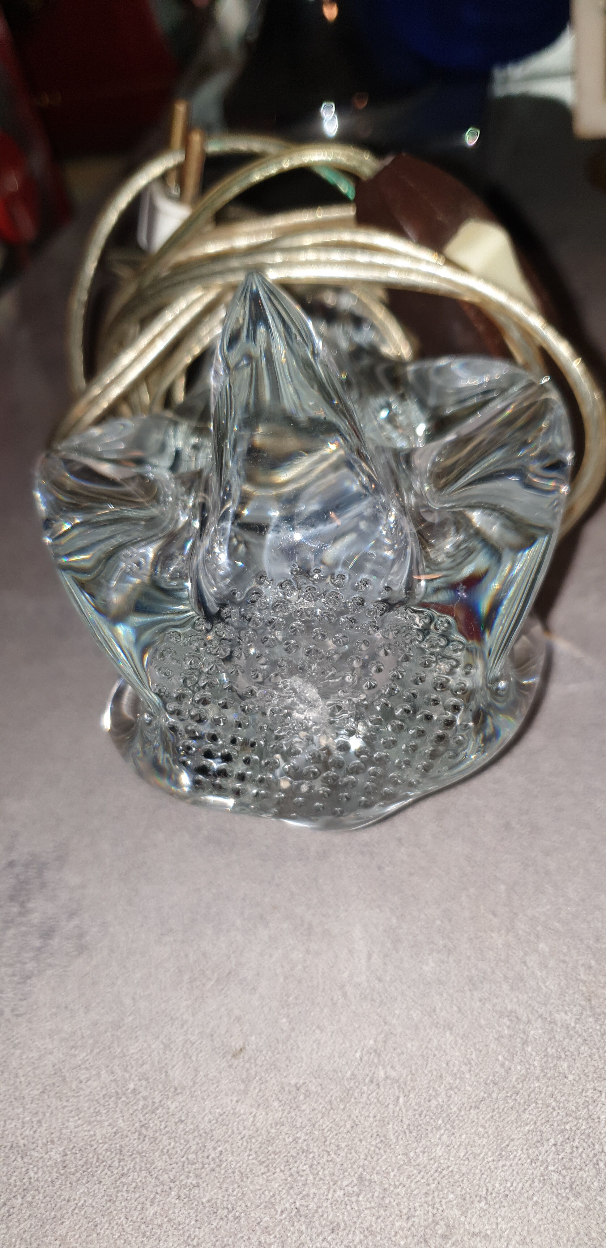 Vintage crystal lamp stand