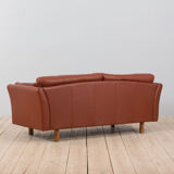 Brown aniline leather sofa, 1970/80s