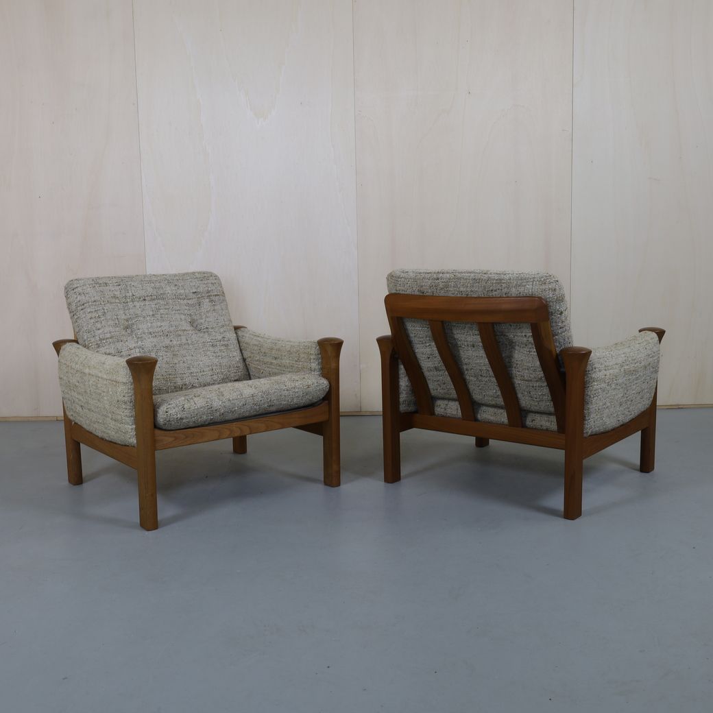 Pair of armhairs by Arne Vodder, 1970s