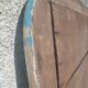 Large Louis-Philippe mirror from the 19th century in wood and stucco with a turquoise blue patina.