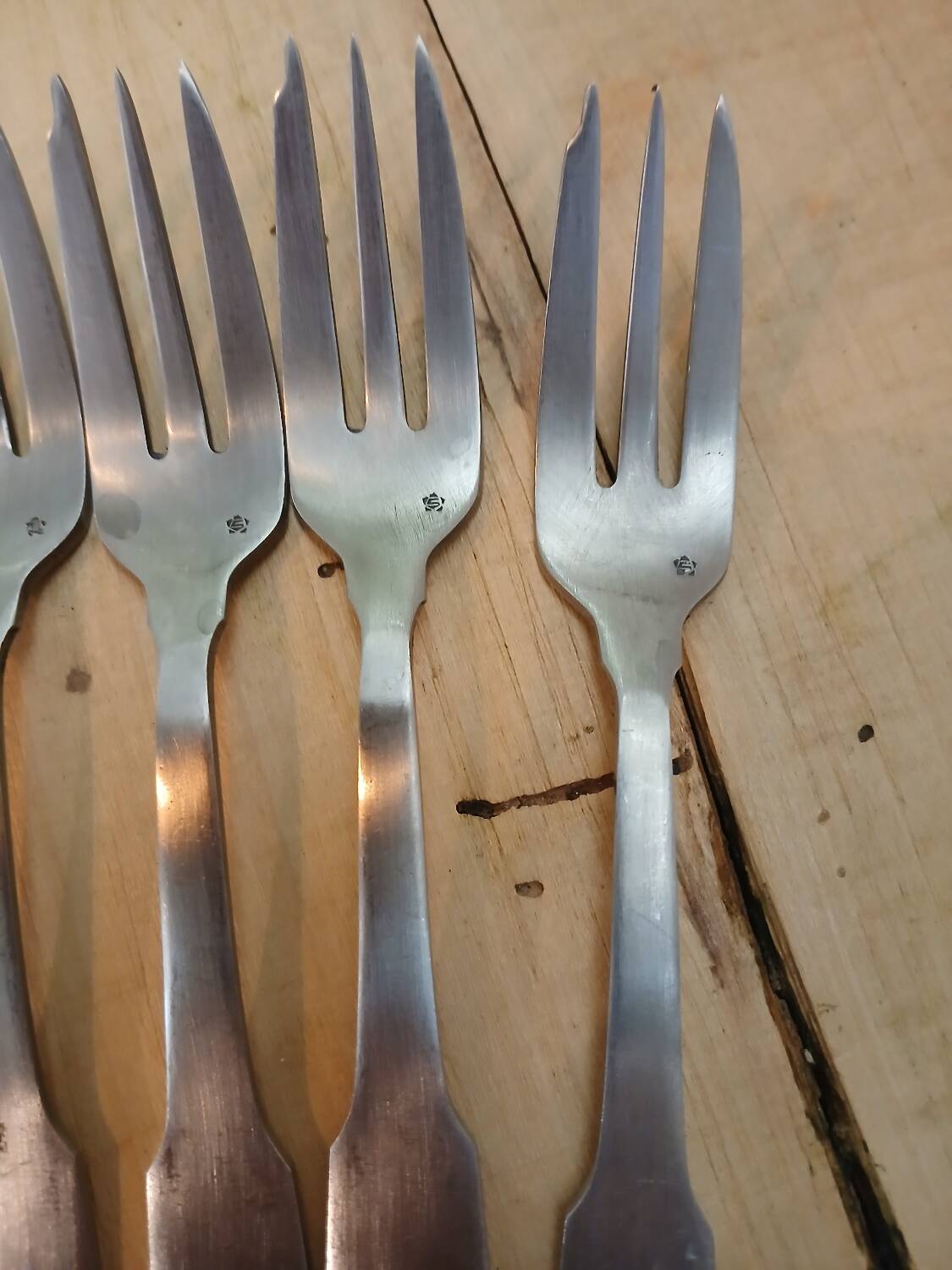 12 antique cake forks
