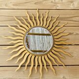 Golden sun mirror 50cm from the 70s.