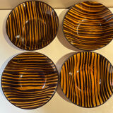 Set of 4 Sarreguemines Domino cups