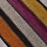 2x8 Purple Orange Kilim Runner Rug 71x24Cm