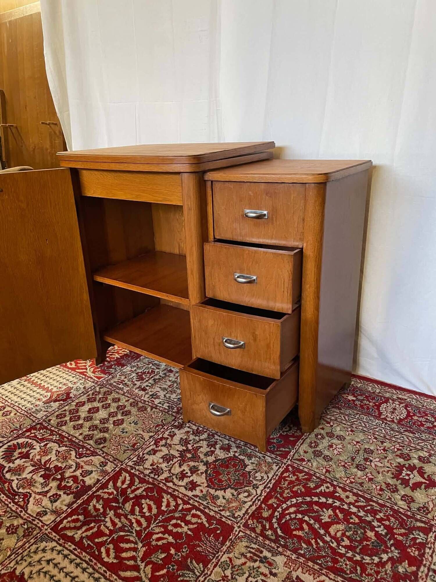 Old sewing cabinet with drawers