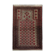 Red cream wool persian balouch rug 98x120cm